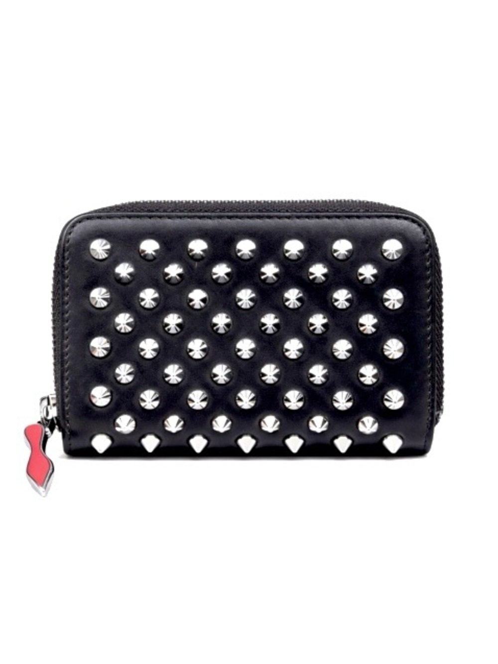 Christian Louboutin Panettone Spiked Leather Card Holder/ Coin Purse